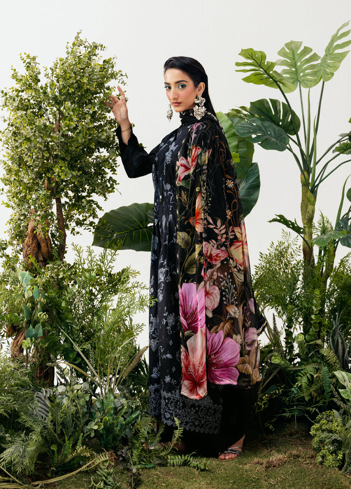 Zync by Florent Unstitched Embroidered Printkari Lawn 3 Piece Suit FL26UZP FZ-3B - Summer Collection