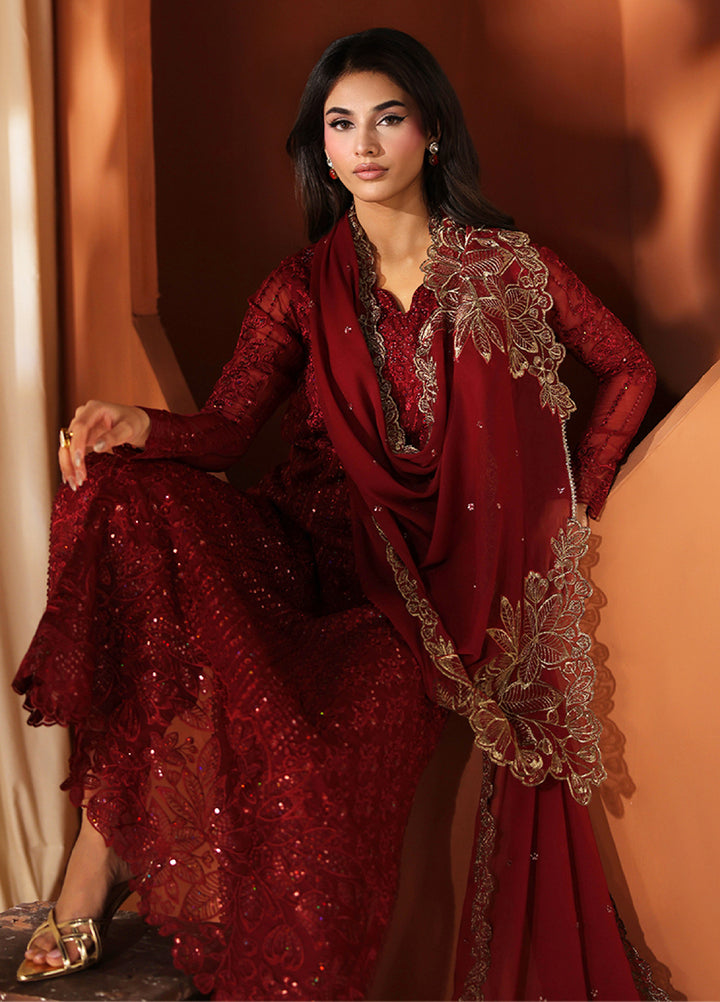 Azure Unstitched Embroidered Chiffon 3 Piece Suit AZ26ULC Cherry Blossom - Festive Collection
