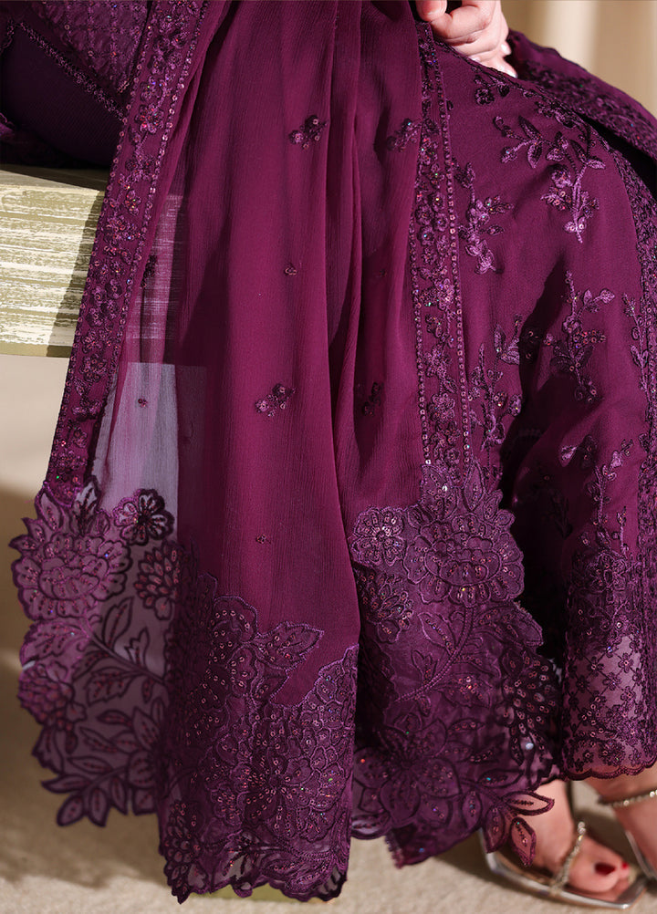 Azure Unstitched Embroidered Chiffon 3 Piece Suit AZ26ULC Garnelle - Festive Collection