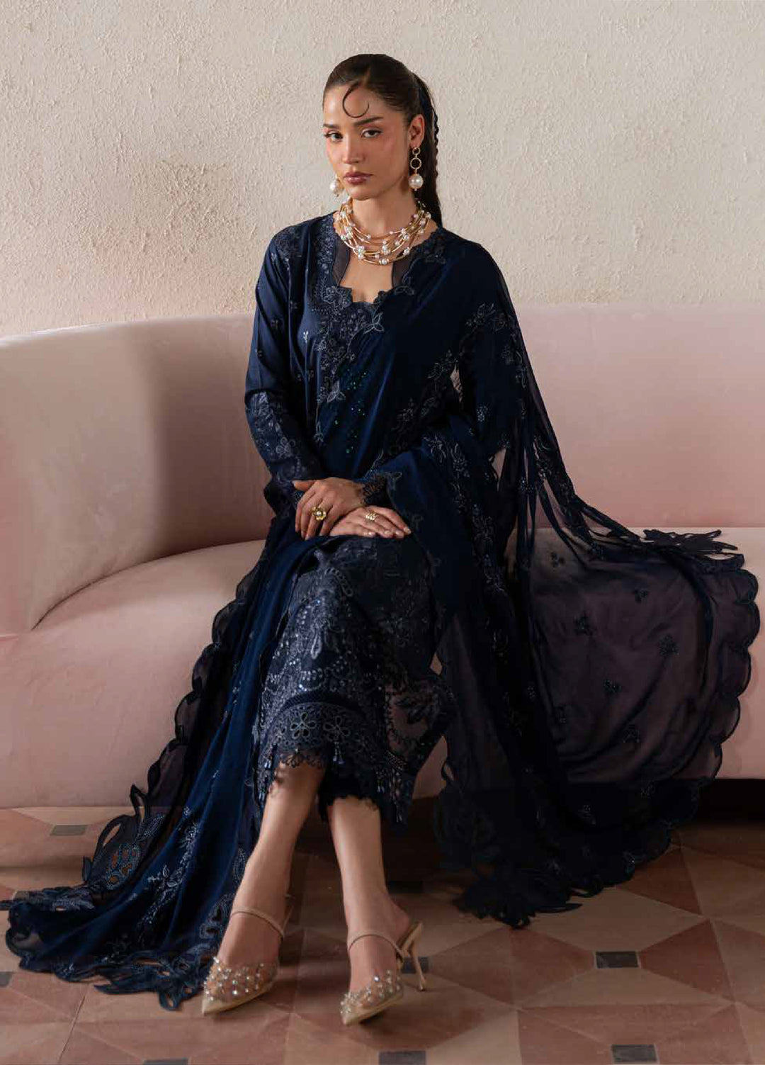 Feya by Nureh Unstitched Embroidered Lawn 3 Piece Suit NU26ULF FE-23 - Eid Collection