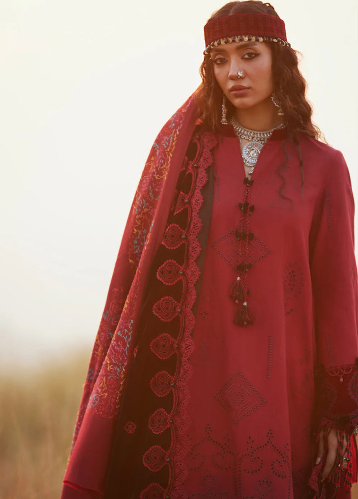 Saira Rizwan Unstitched Khaddar Embroidered Suits 3 Piece SR25UW D-04 Nazneen - Winter Collection