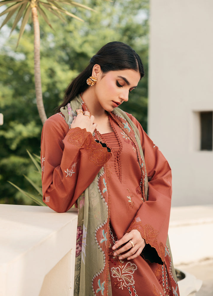 Zync by Florent Unstitched Embroidered Lawn 3 Piece Suit FL26ULZ FZ-6B - Lawn Collection
