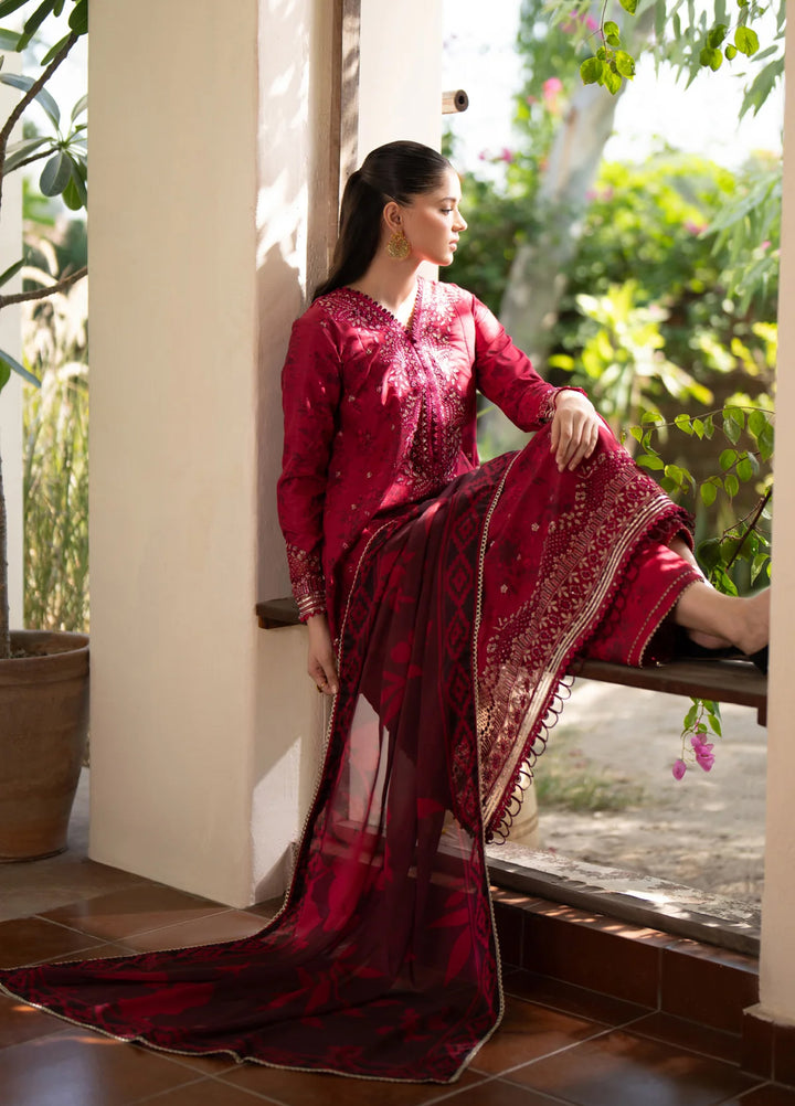 Xenia Formal Unstitched Luxury Raw Silk Suits 3 Piece XE25FL Ibshaam-B - Formals Collection