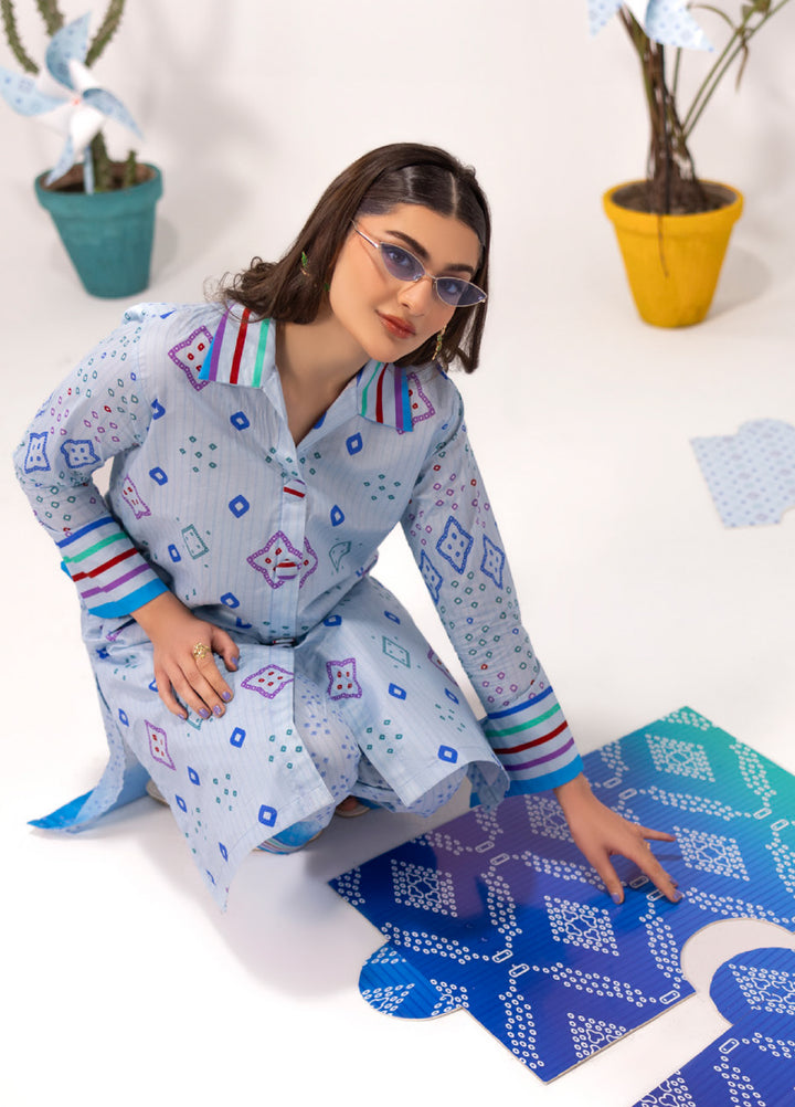 Coco Popup by Al Zohaib Unstitched Printed Lawn 3 Piece Suit AZ26UCP D-4 - Summer Collection