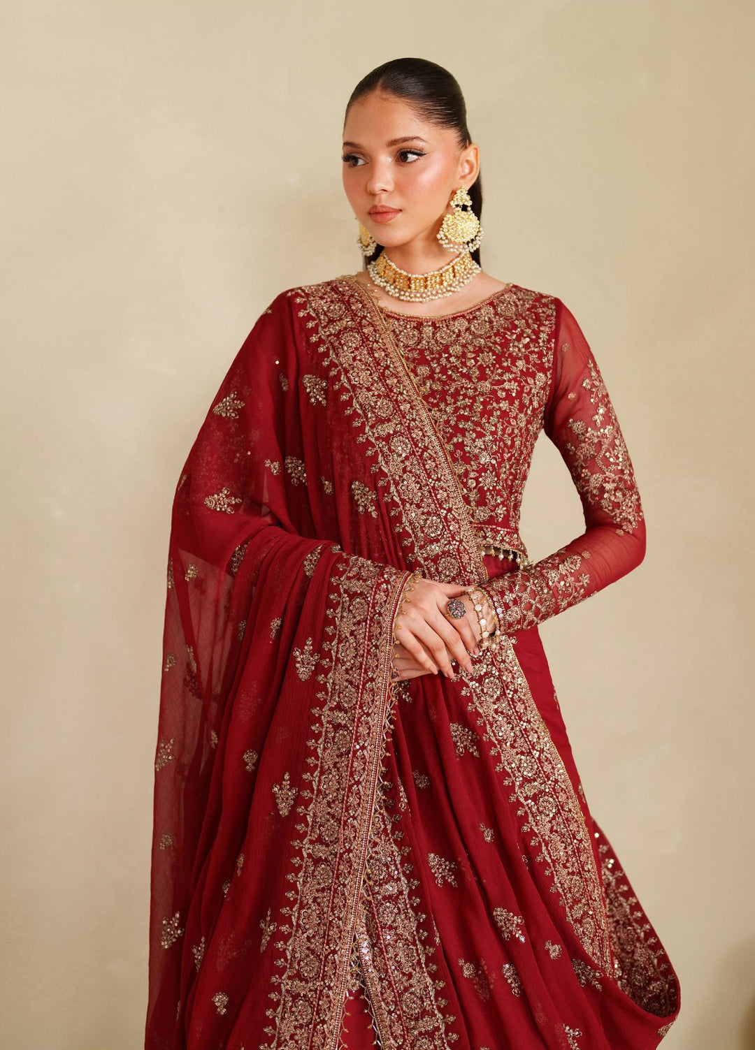 Meesa by Zarif Unstitched Chiffon Embroidered Suits 3 Piece ZR25UF ZRF-ML-07 SUMRAH - Winter Collection