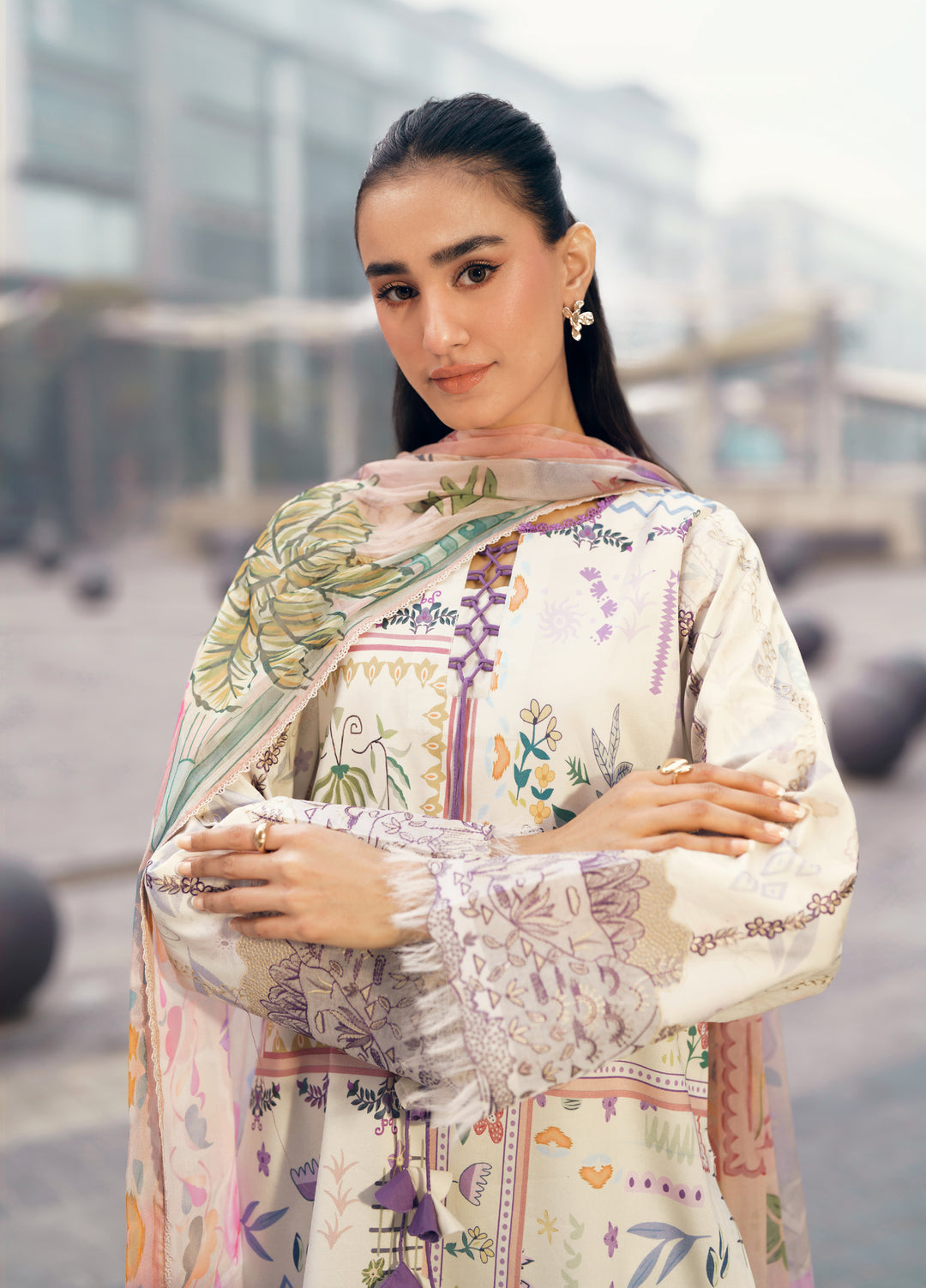 Zync by Florent Unstitched Embroidered Lawn 3 Piece Suit FL26ZU FZ-9A - Summer Collection