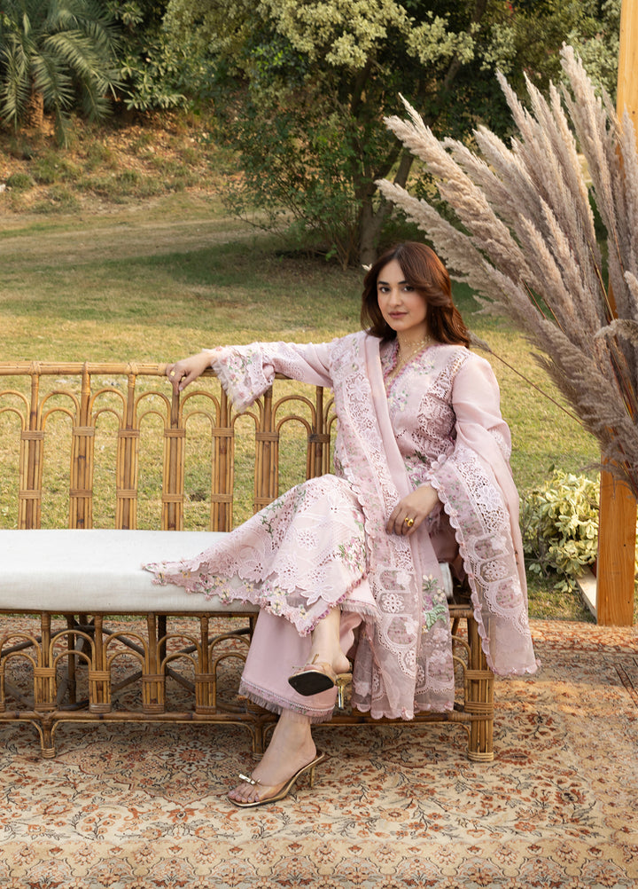 Elaf Premium Unstitched Embroidered Luxury Lawn 3 Piece Suit EL26UPL ELY- 4A BLOOMING - Summer Collection