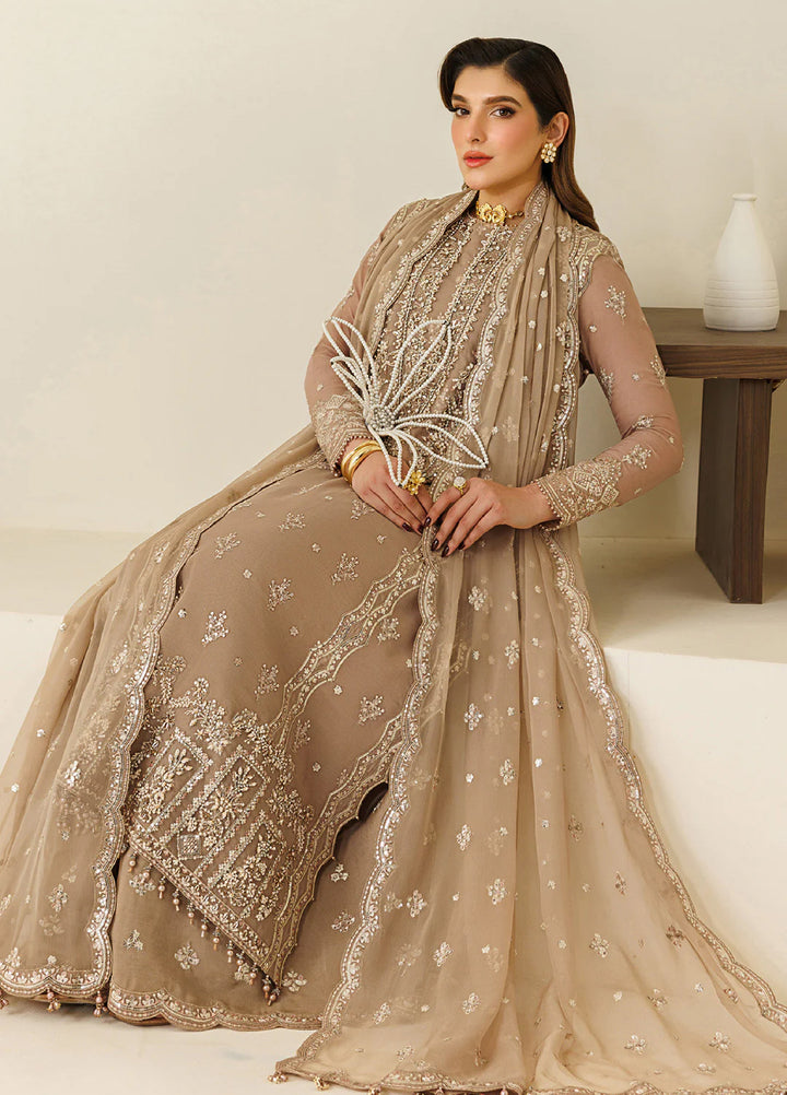 Aymal by Alizeh Fashion Handcrafted Unstitched Embroidered Chiffon 3 Pcs Suit AF26UAC 01-DISE - Festive Collection