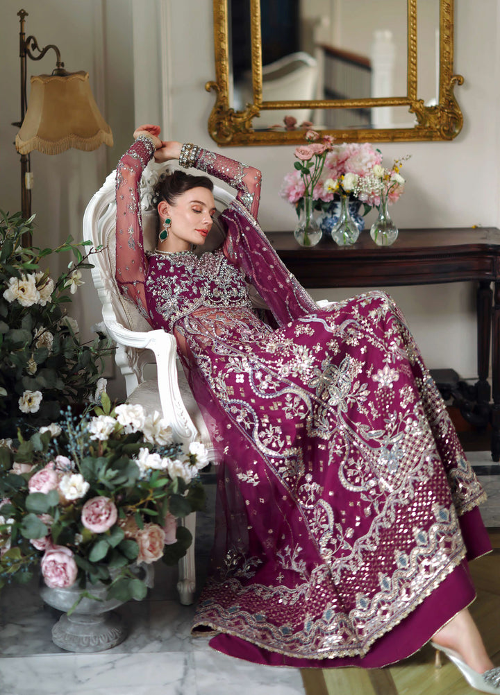 The Muse by Mushq Unstitched Net Embroidered Suits 3 Piece MU26TM Nicole - Wedding Collection