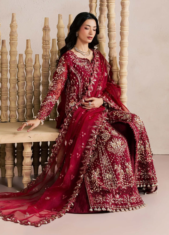 Sorelle by Aylin Unstitched Hand work Organza 3 Piece Suit AY26US Rosaile - Festive Collection
