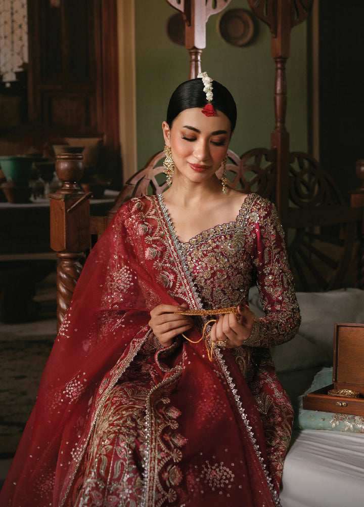 Shehnai by Afrozeh Unstitched Hand work Tissue Zari 3 Piece Suit AF26USW Virsa AFR-0160 - Wedding Collection
