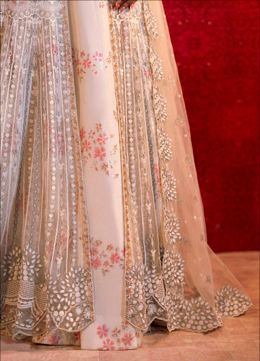 Zarmina by Zariya Unstitched Embroidered Bareeze Net 3 Piece Suit ZRY26UZ ZB50047 - Festive Collection