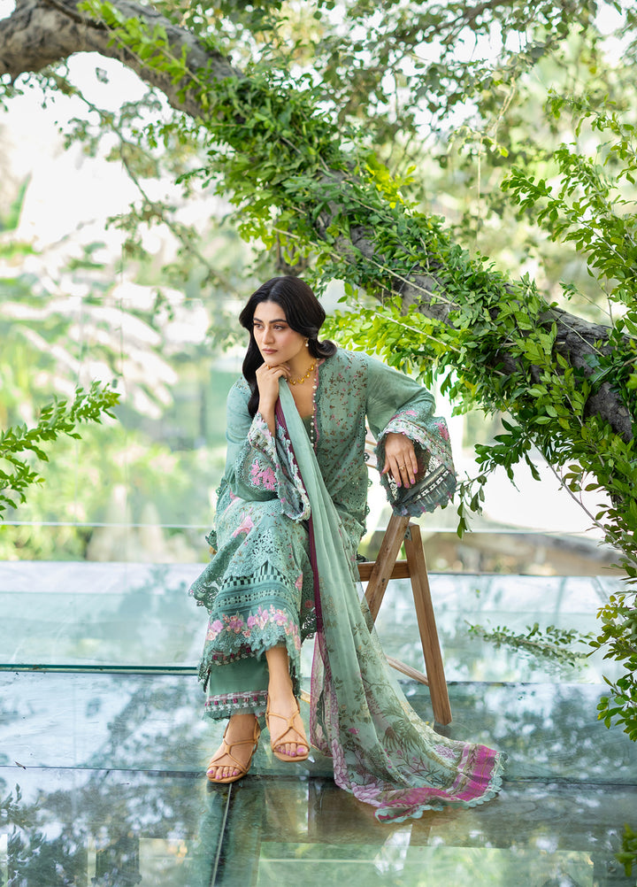 Elaf Premium Chikankari Unstitched Printed Lawn 3 Piece Suit EL26UPC ERC 4B NAYAB - Summer Collection