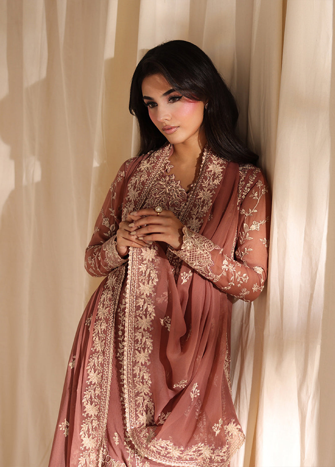 Azure Unstitched Embroidered Chiffon 3 Piece Suit AZ26ULC Lilywood - Festive Collection