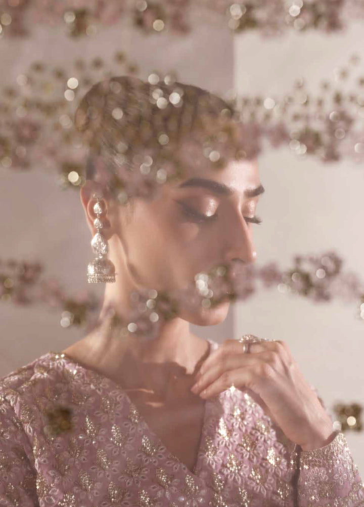 Serein Luxe by Emaan Adeel Unstitched Raw Silk Embroidered Suits 3 Piece EA25SL D-5 Petal Soft - Festive Collection