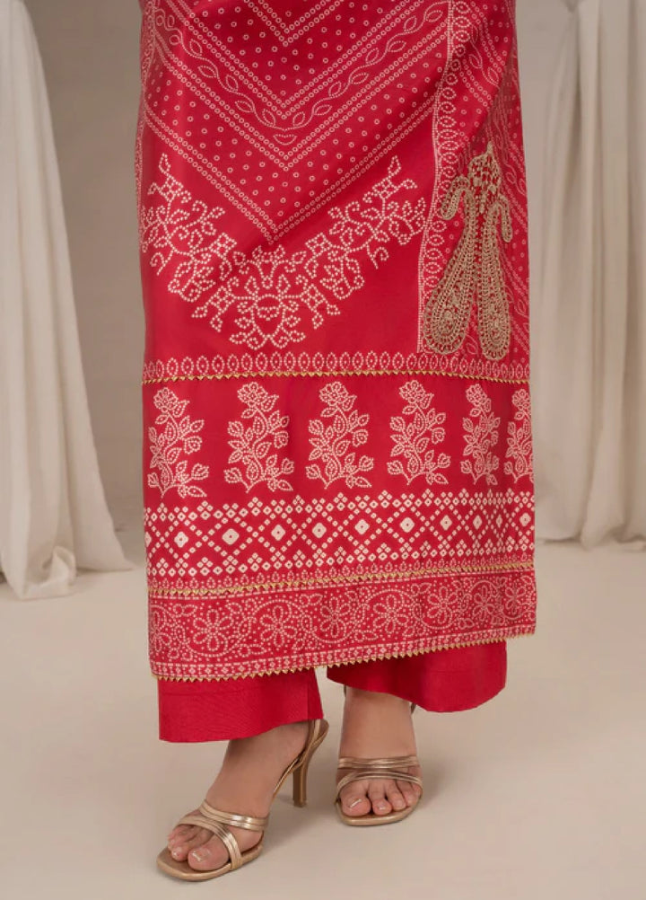 Bandhani by Chandan Nagri Women Pret Embroidered Silk 3 Piece Suit Esra - Formals Collection