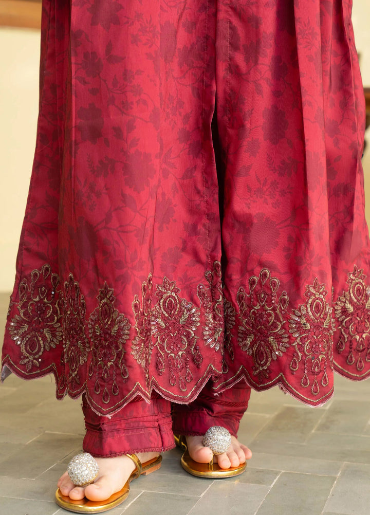 Mah e Noor Intermix by Panache 3 Piece Khaddar Merlot - Winter Collection