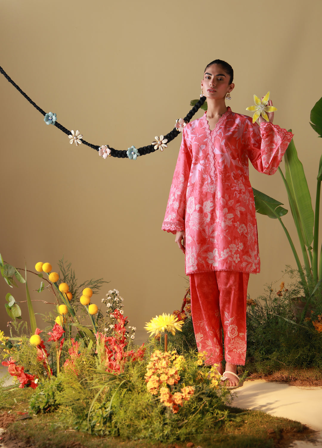 Sahar Unstitched Printed Cambric 2 Piece Suit SS1-26-28 Rose Garden - Summer Collection