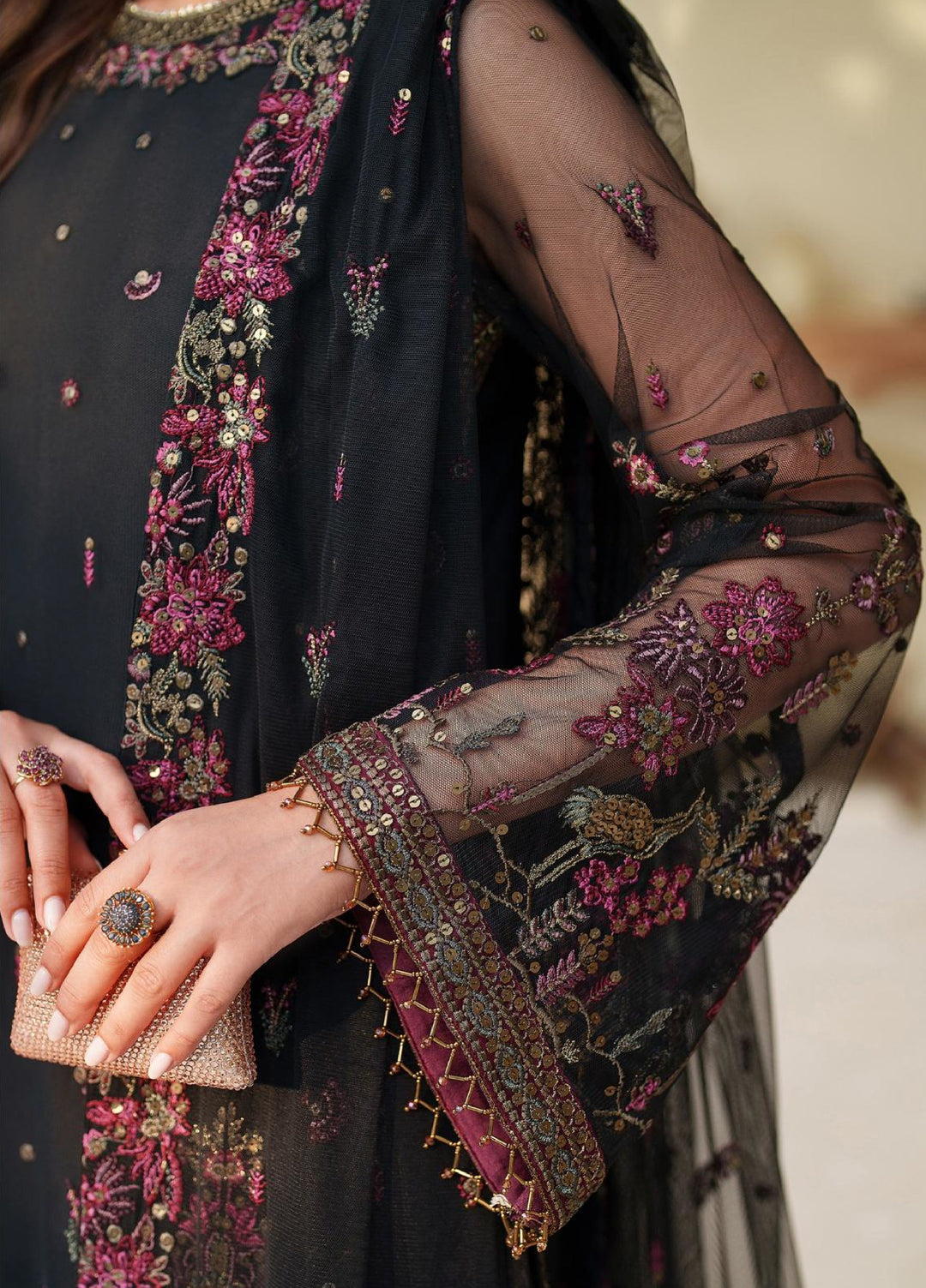 Meesa by Zarif Unstitched Net Embroidered Suits 3 Piece ZR25UF ZRF-ML-05 JEMIHA - Winter Collection