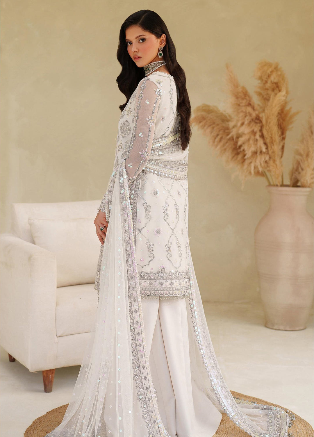 Meesa by Zarif Unstitched Net Embroidered Suits 3 Piece ZR25UF ZRF-ML-01 MEEHAR - Winter Collection