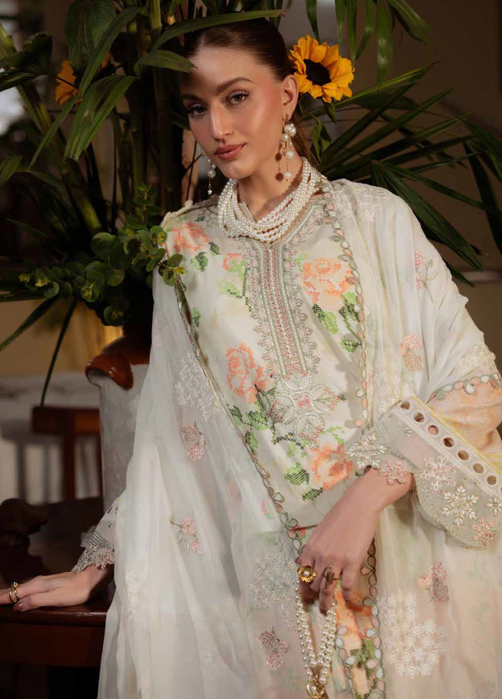 Maya by Nureh Unstitched Embroidered Swiss Lawn 3 Pcs Suit NU26UM NS-163 - Summer Collection