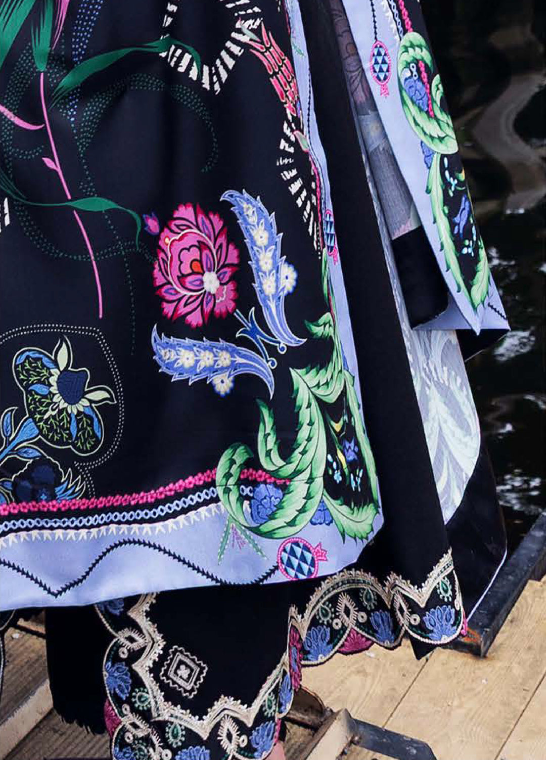 Symphony Hemline by Mushq Unstitched Karandi Embroidered 3 Piece MU25SK Midnight Rune - Winter Collection