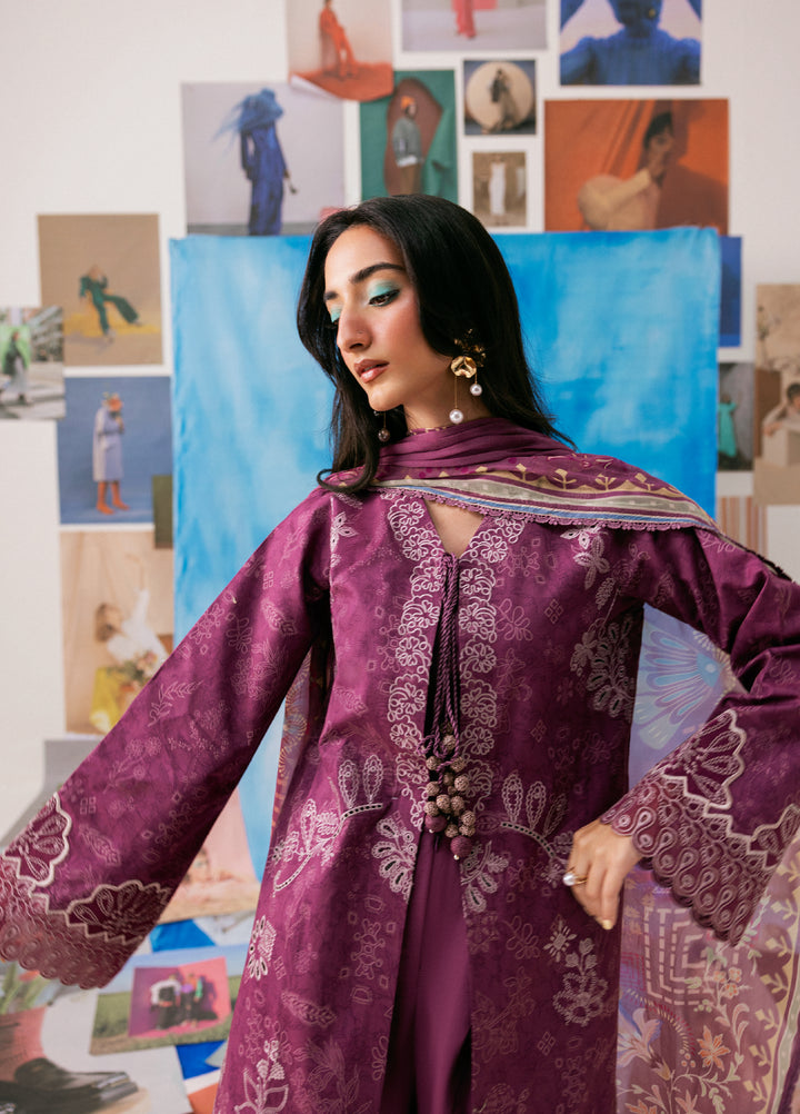 Zync by Florent Unstitched Embroidered Printkari Lawn 3 Piece Suit FL26UZP FZ-6A - Summer Collection