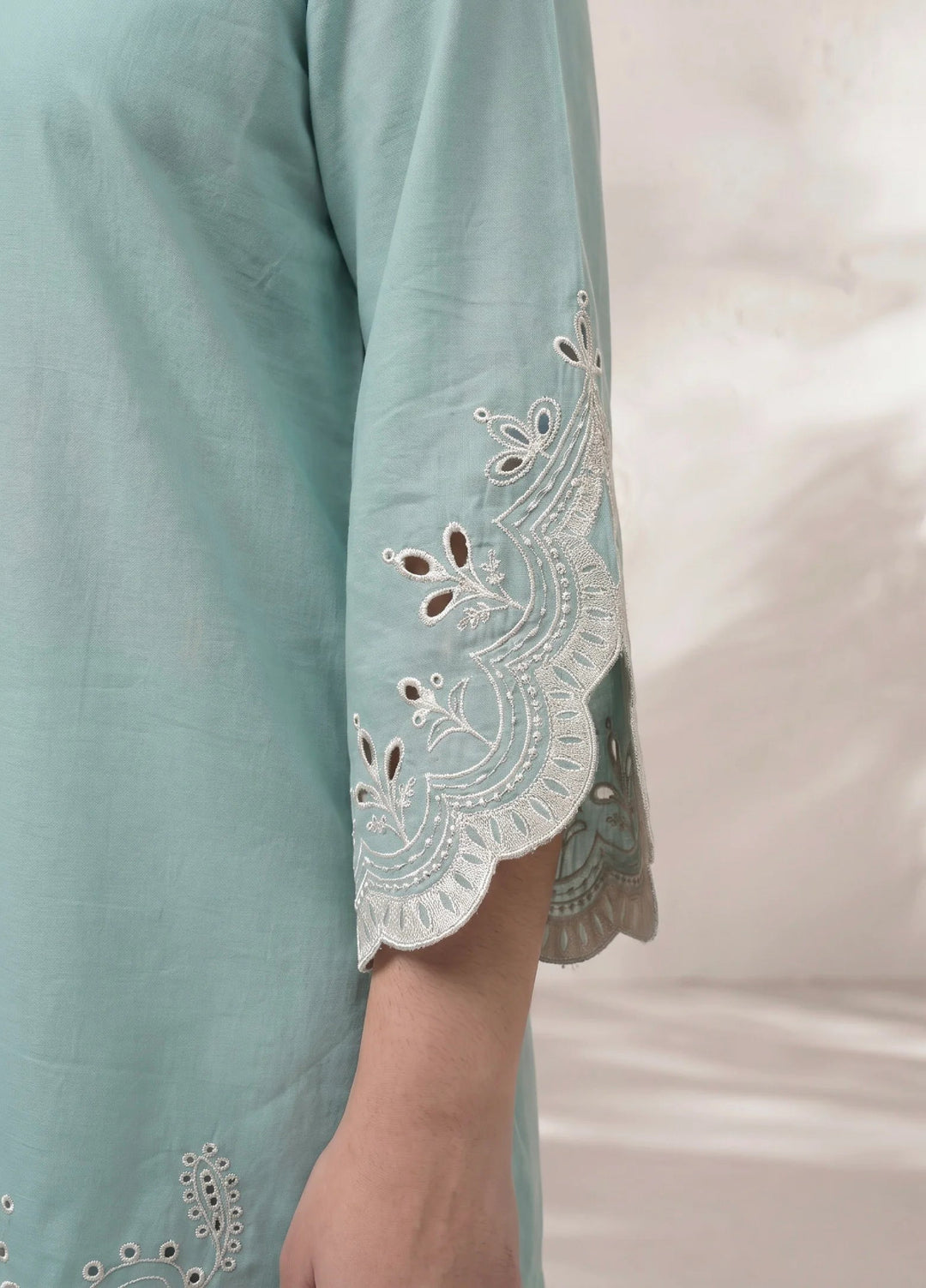 Scherezade Women RTW Embroidered Lawn Cotton 3 Piece Suit ICY BREEZE - Casual Collection