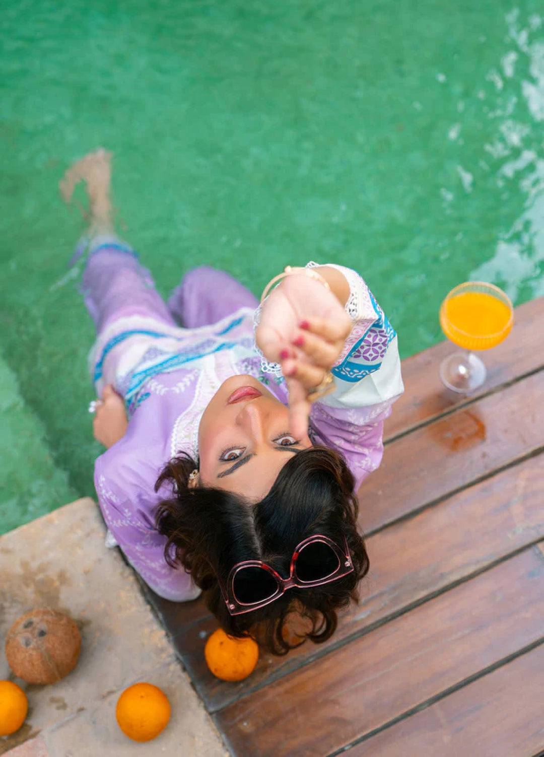 Nairah Women Pret Printed Arabic Lawn Suit NAH26PN Lavender Bloom - Spring Collection