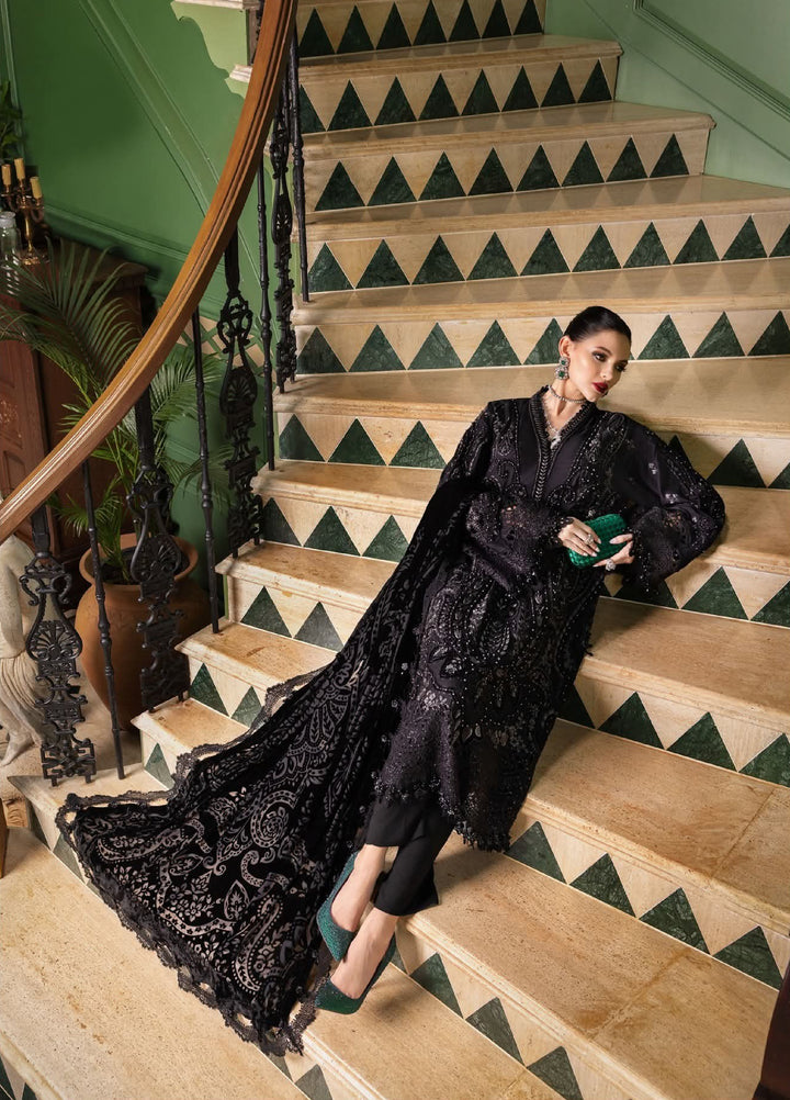 Luxe by Maria B Unstitched Embroidered Velvet 3 Piece MB25LW D7 - Winter Collection