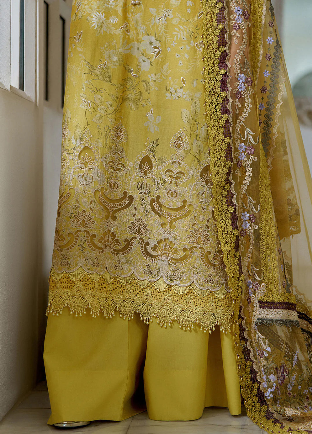 Sobia Nazir Unstitched Embroidered Luxury Lawn 3 Piece Suit SN26ULE D-12 B - Eid Collection