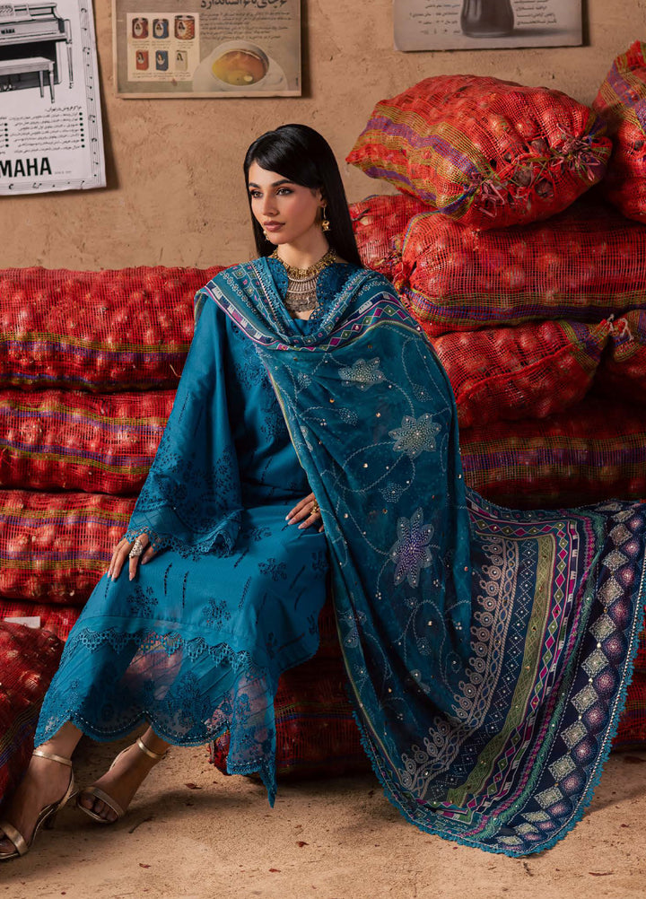 Bazar by Nureh Unstitched Embroidered Chikankari Lawn 3 Piece Suit NU26UBL NE-242 - Festive Collection