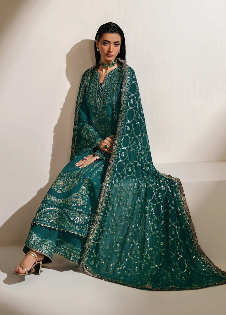 Xenia Formal Unstitched Luxury Raw Silk Suits 3 Piece XE25FL Seriya - Formals Collection