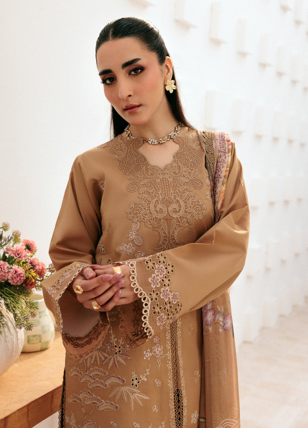 Zync by Florent Untitched Lawn Embroidered 3 Piece Suit FL26UZ FZ-7B - Summer Collection