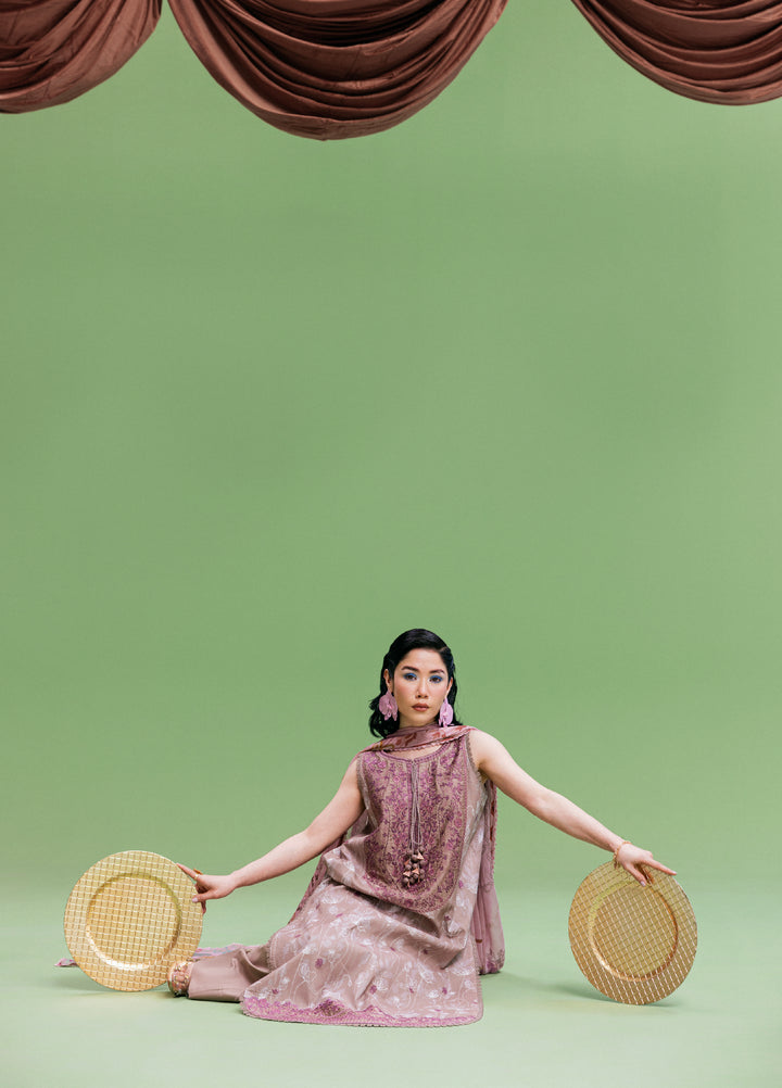 Zync by Florent Unstitched Embroidered Printkari Lawn 3 Piece Suit FL26UZP FZ-2A - Summer Collection