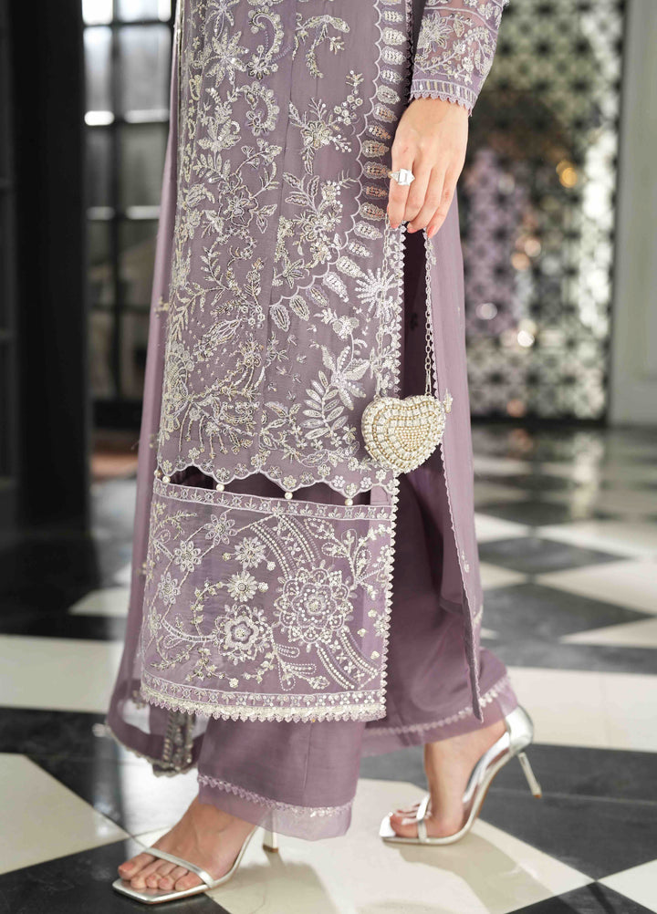 Maison d'or by Sahane Unstitched Embroidered Chiffon 3 Piece Suit CT-27001 PERIWINKLE - Festive Collection