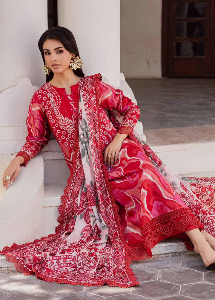 Rania by Nureh Unstitched Printed Lawn 3 Piece Suit NU26ULR NR-06 - Casual Collection