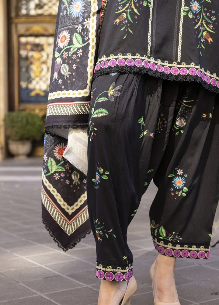 Meerak Women Pret Premium Embroidered Linen 3 Piece Charizma - Winter Collection