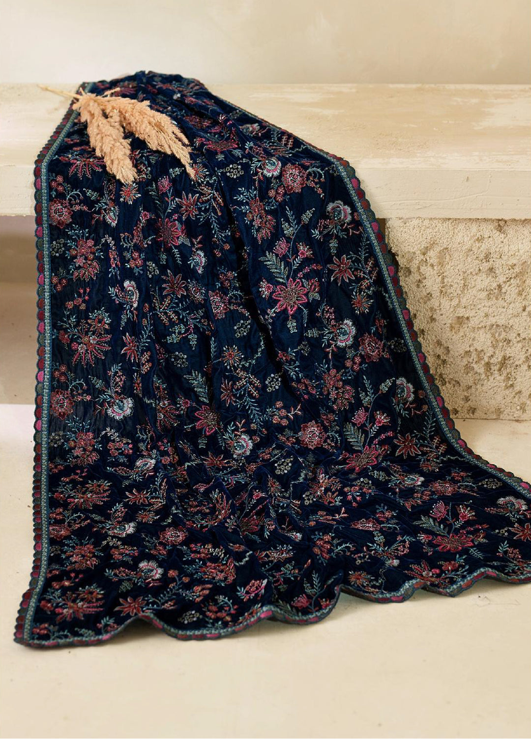 Zarif Unstitched Embroidered Raw Silk Suits 3 Piece ZRF25UF  ZRF-VS-01 - Festive Collection