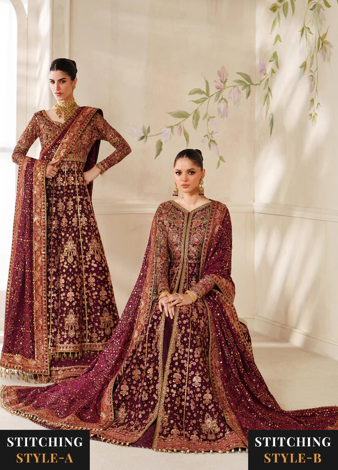 Chantelle by Baroque Unstitched Embroidered Chiffon 3 piece BQ25CF V14- D 05 - Formals Collection