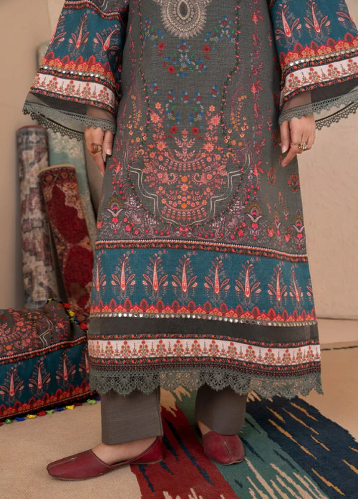 Jugnu by Chandan Nagri Women Pret Embroidered Khaddar 3 Piece Suit Roohi - Winter Collection