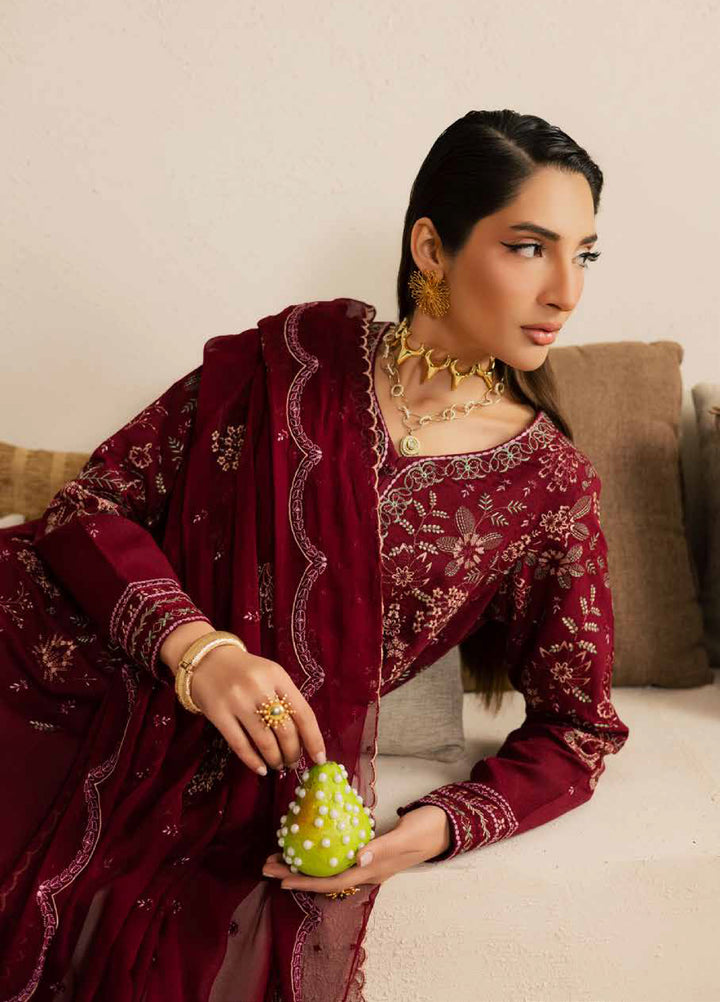 Nureh Exclusive Unstitched Lawn Karandi Embroidered 3 Piece Suit NU26UE NE-219 - Spring Collection