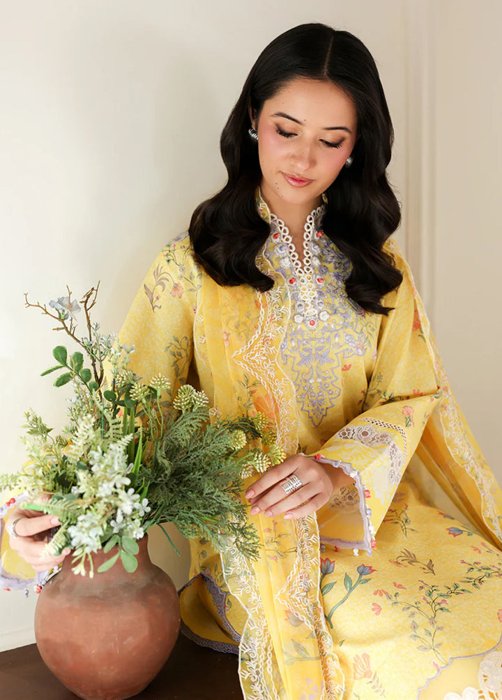Sunlit Tales by Roheenaz Unstitched Embroidered Lawn 3 Piece Suit RN26ULS Honey Haze RUNSS260701 - Lawn Collection