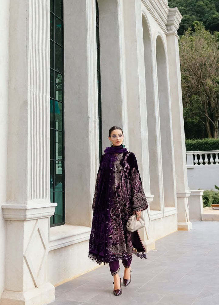 Luxe by Maria B Unstitched Embroidered Velvet 3 Piece MB25LW D11 - Winter Collection