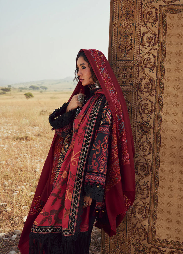 Saira Rizwan Unstitched Khaddar Embroidered Suits 3 Piece SR25UW D-09 Naz - Winter Collection