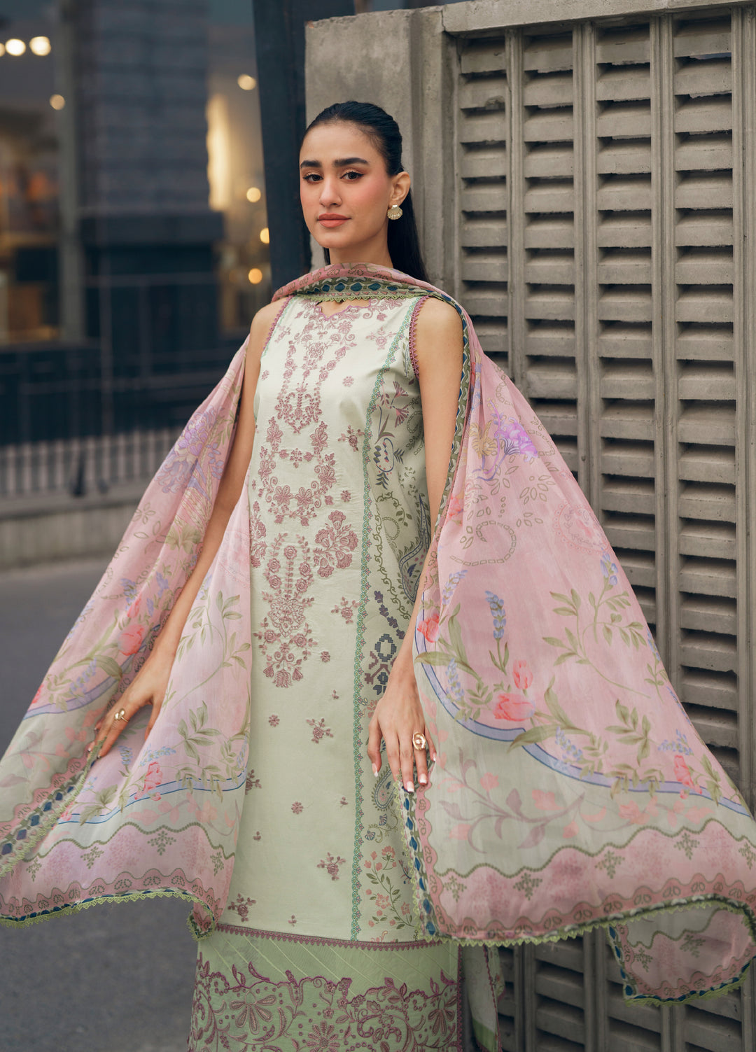 Zync by Florent Unstitched Embroidered Lawn 3 Piece Suit FL26ZU FZ-8B - Summer Collection