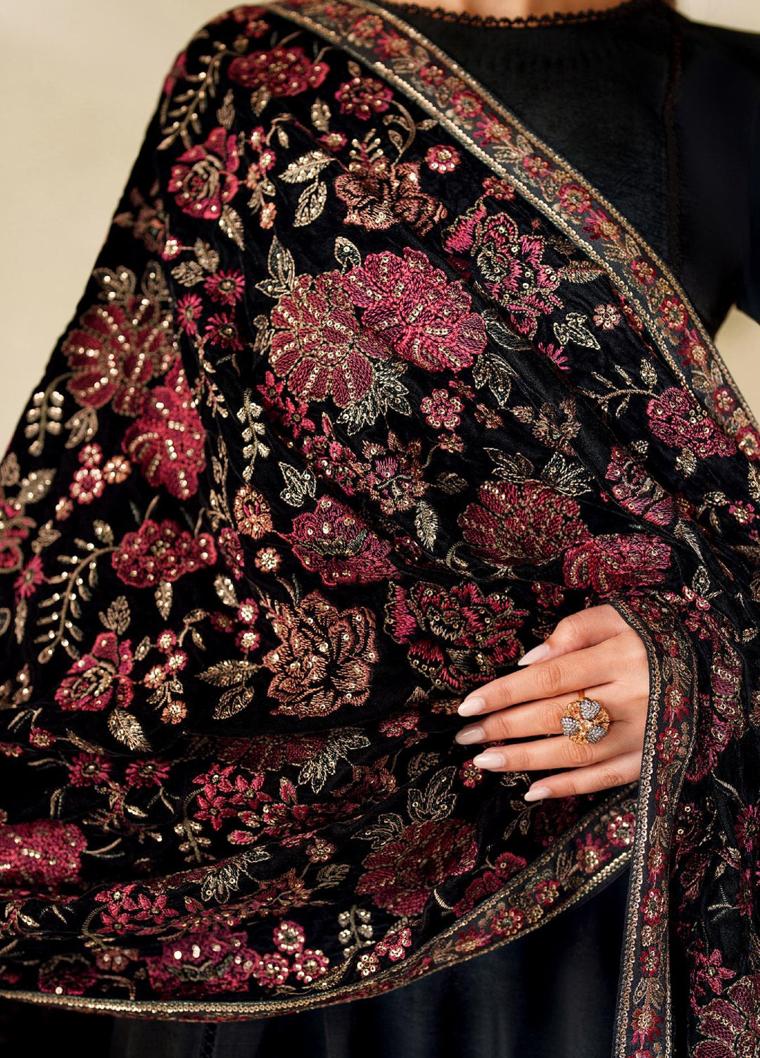 Zarif Unstitched Embroidered Raw Silk Suits 3 Piece ZRF25UF  ZRF-VS-03 - Festive Collection