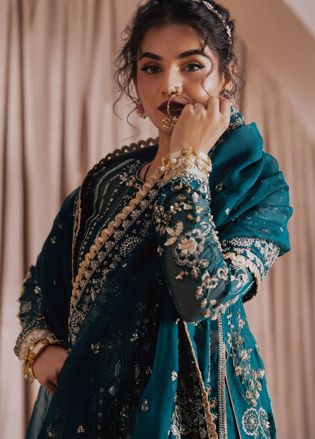 Zarposh Unstitched Embroidered Organza 3 Piece Suits ZP26UF Firaaq - Festive Collection