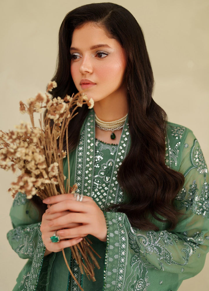 Meesa by Zarif Unstitched Chiffon Embroidered Suits 3 Piece ZAF25MF ZRF-ML-08 JIROON - Winter Collection