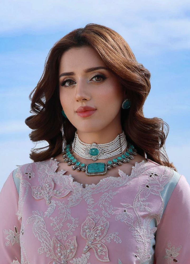 Rang Rasiya Premium Unstitched Embroidered Lawn 3 Piece Suit RR26UP D-8 Mahsa - Festive Collection